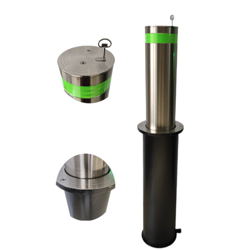 Manual Assist Lift Retractable Bollard Series Arising Up and Down by hand with Key