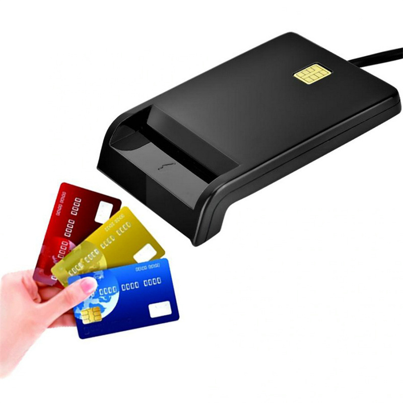 USB Chip Smart Card Reader DNIE ATM CAC IC ID SIM Card Reader for Windows Linux Memory Card