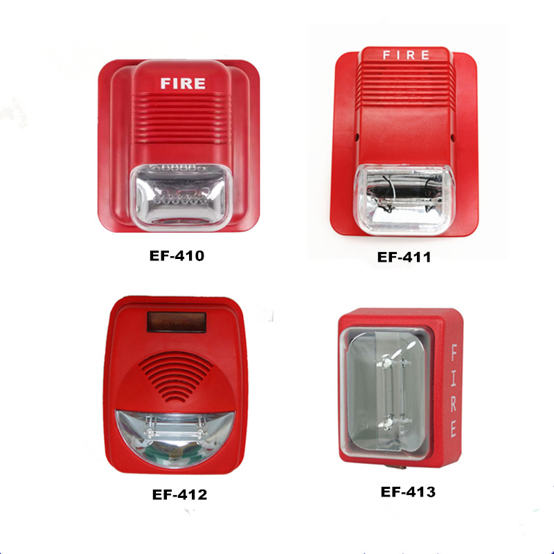 Addressable Conventional Fire Alarm Strobe Siren LED Warning Light Siren Horn with Three Kinds Sound Alarm Optional