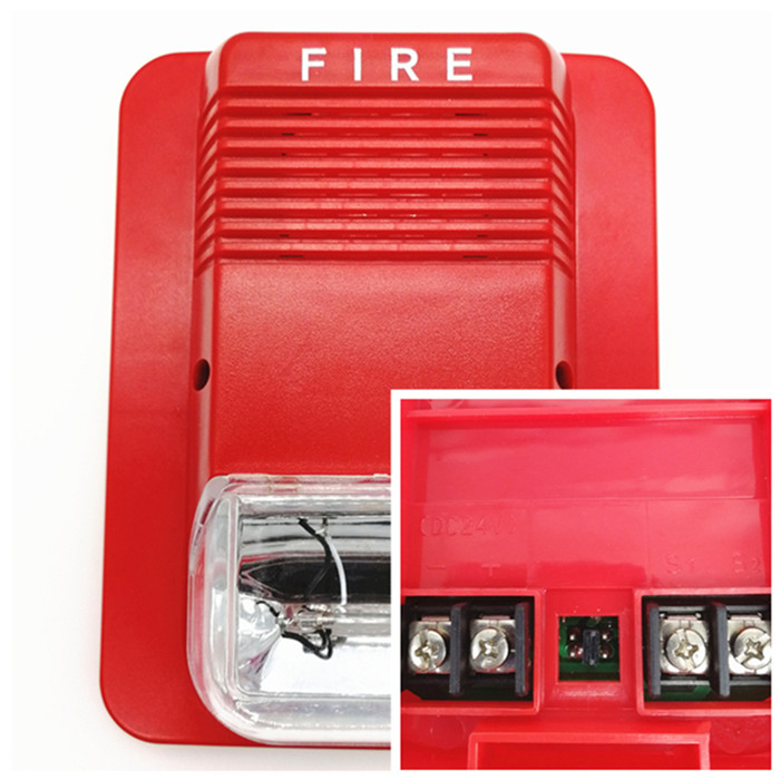 Addressable Conventional Fire Alarm Strobe Siren LED Warning Light Siren Horn with Three Kinds Sound Alarm Optional