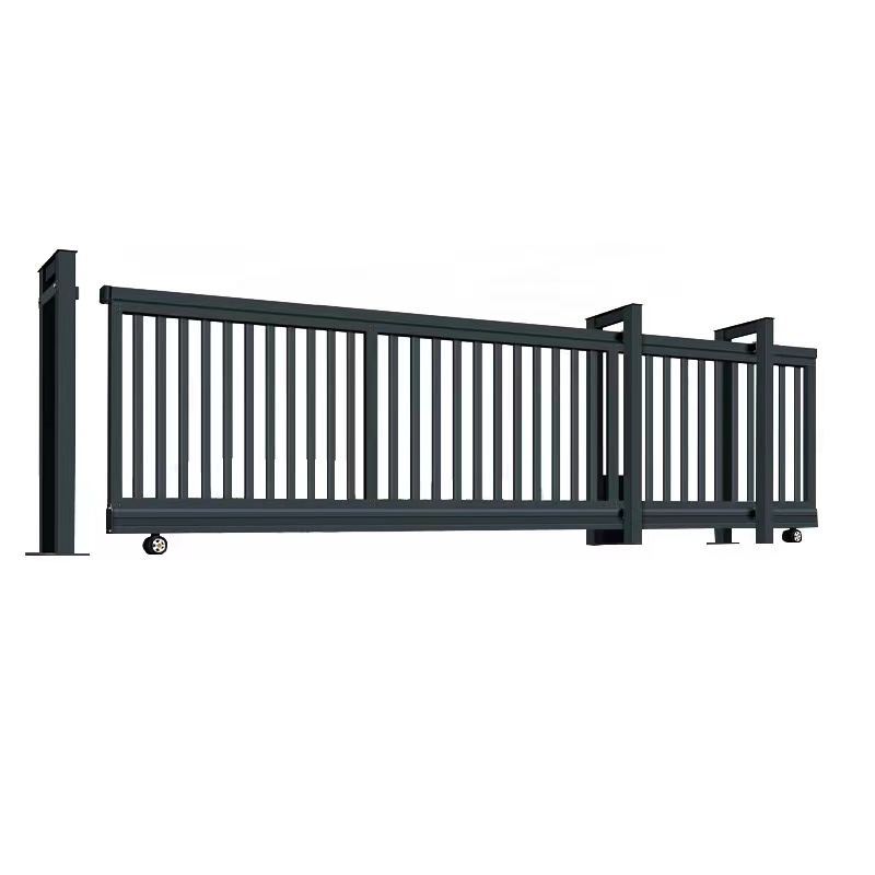 Modern Style Intelligent Remotely Controlled Anti-collision Wrought Iron Linear Sliding Gate Folding Door