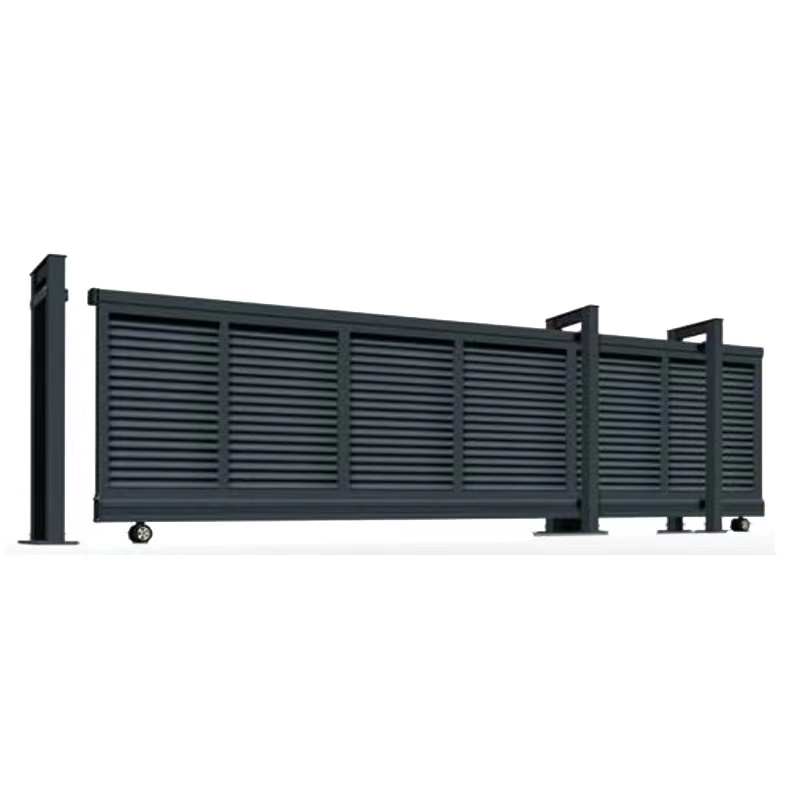 Anti-collision Wrought Iron Remote Controlled Automatic Opening Folding Industrial Sliding Linear Gate