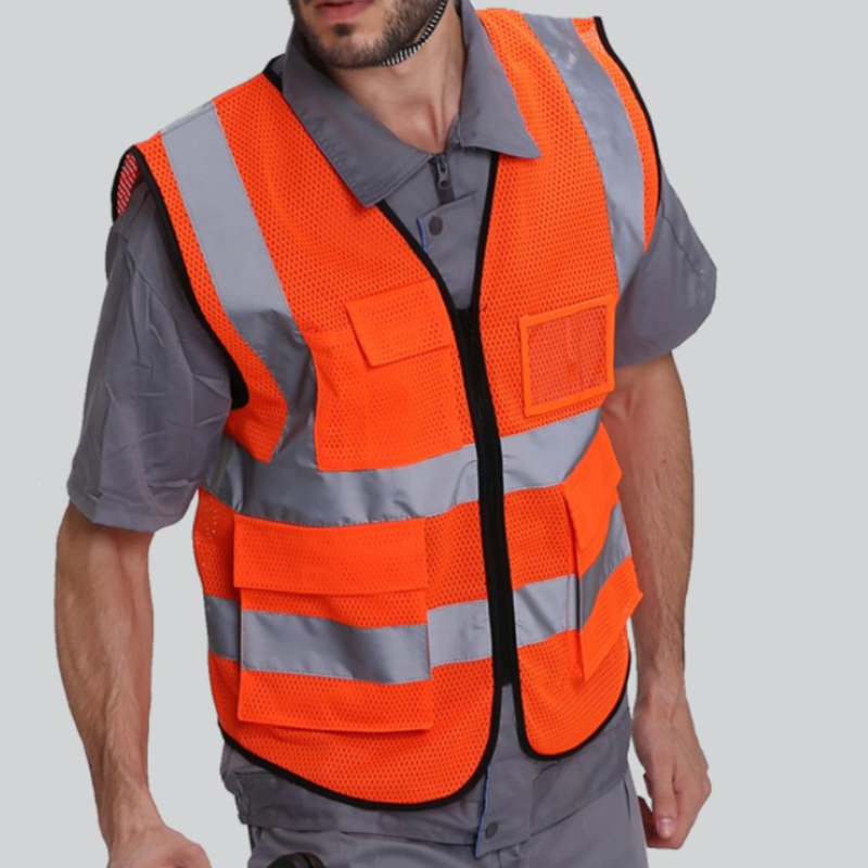 Hot Sale Standard Multi Pockets Customized Work Mesh Reflective Safety Vest Jacket Manufacturer