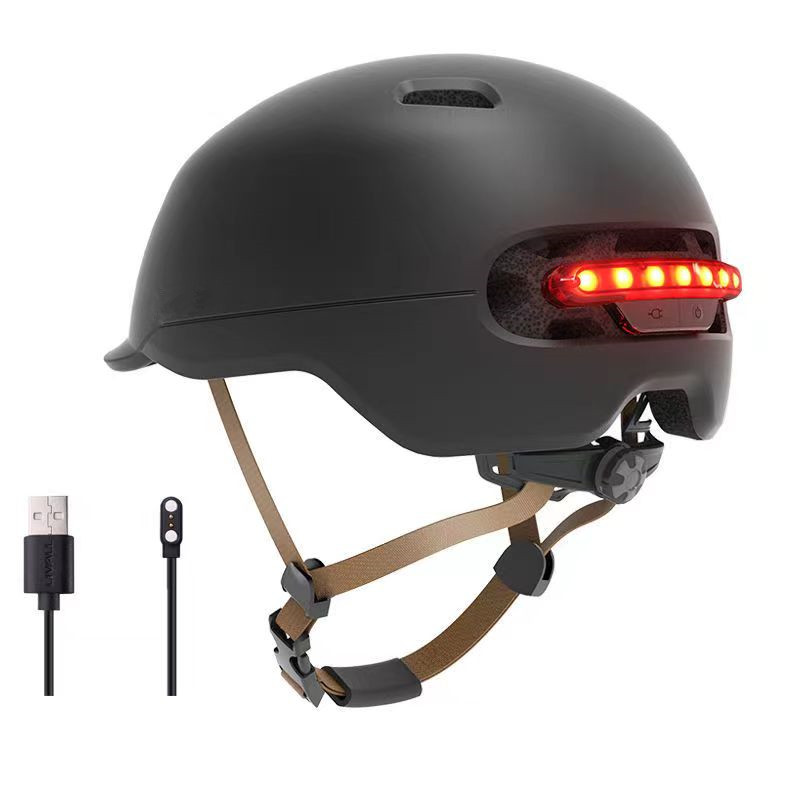 Custom Automatic Light-sensing LED Warning Light Lightweight Riding Safety Helmet for Sale