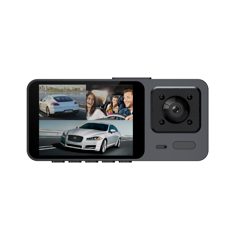 2.0 inch IPS Screen 1080p Triple Recording Inner Fisheye Wide-angle Lens Driving Recorder