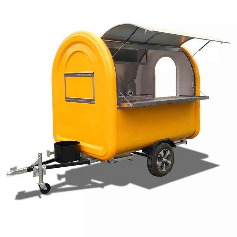 High Quality Food Truck Catering Trailer Coffee Bar Ice-Cream Pizza Burger Van Hot Food Cart