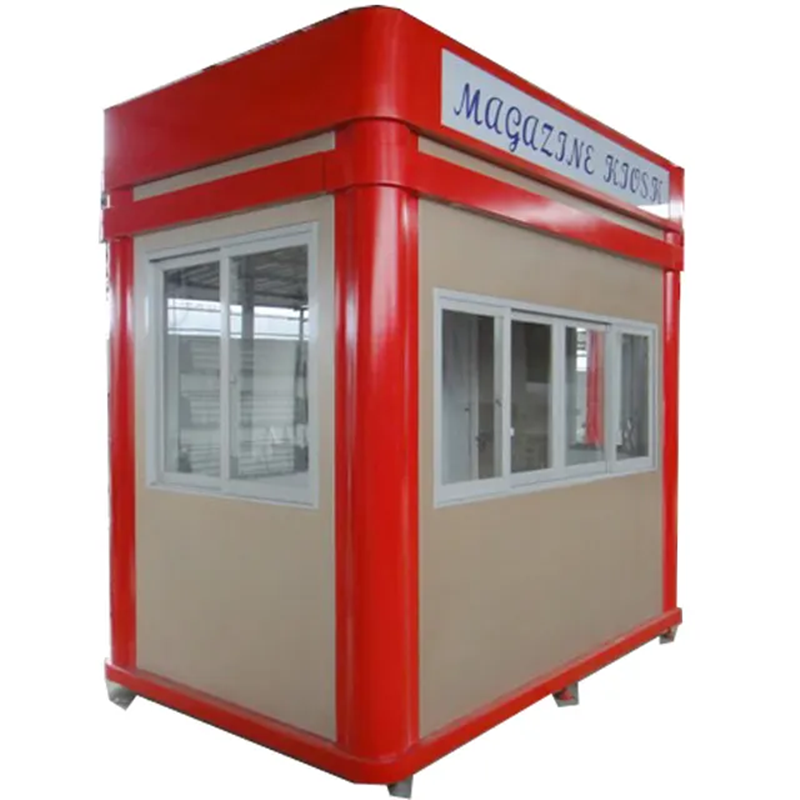 3D Model Design Professional Manufacture Cheap Mobile Newsstand Stall Kiosk Prefab Shop