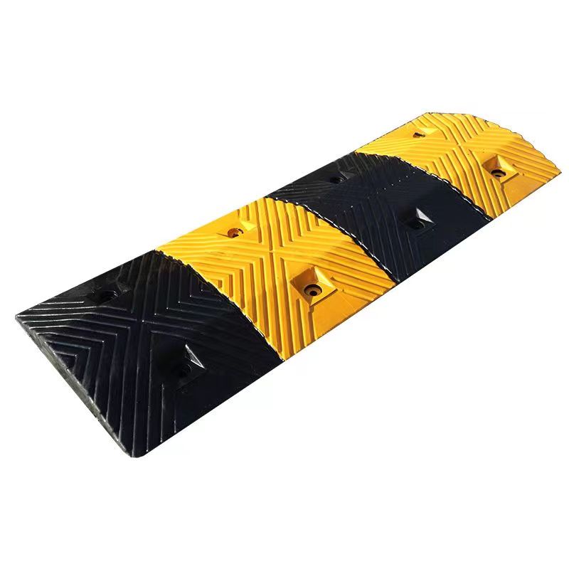 Speed Bumps Made From Hard Wearing Recycled Rubber Sitecop Intermediate Section with a Pair of End Cap